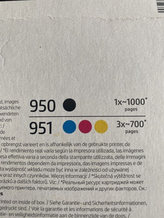 HP 950 951 Tinteiros HP pack 4 cores