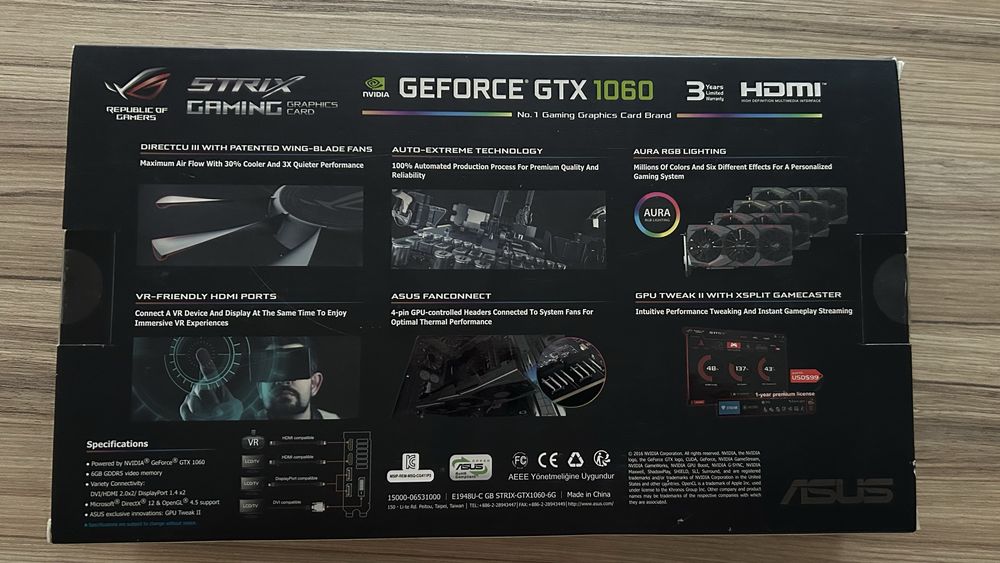 Geforce GTX 1060 6GB (Asus Strix Edition)