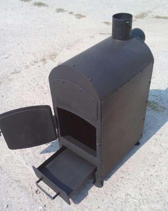 Воздушный дровяной котел-буржуйка (для помещений до 200 кв.м) "Торнадо