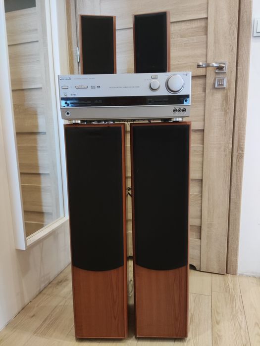 JAMO kino domowe zestaw głosników plus amplituner Panasonic