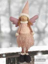 PEPCO aniołek skrzat różowy lalka NOWY metka 58 cm