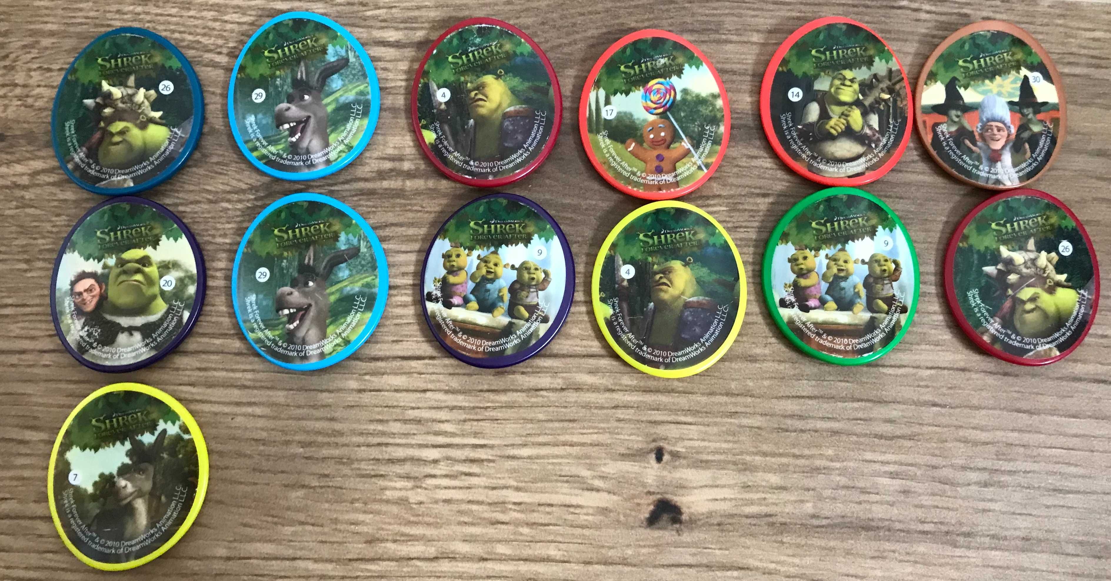 Kolekcja Tazos (Krążki) Shrek Forever After 13 sztuk