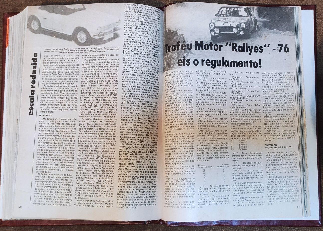 Coleção de Livros revistas Motor de automobilismo da década 1970 Ralis