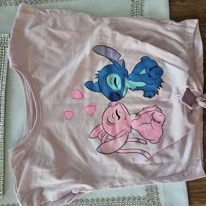 Zestaw ubrań r. 122 dziewczynka lato letnie bluzki T-shirt sukienka