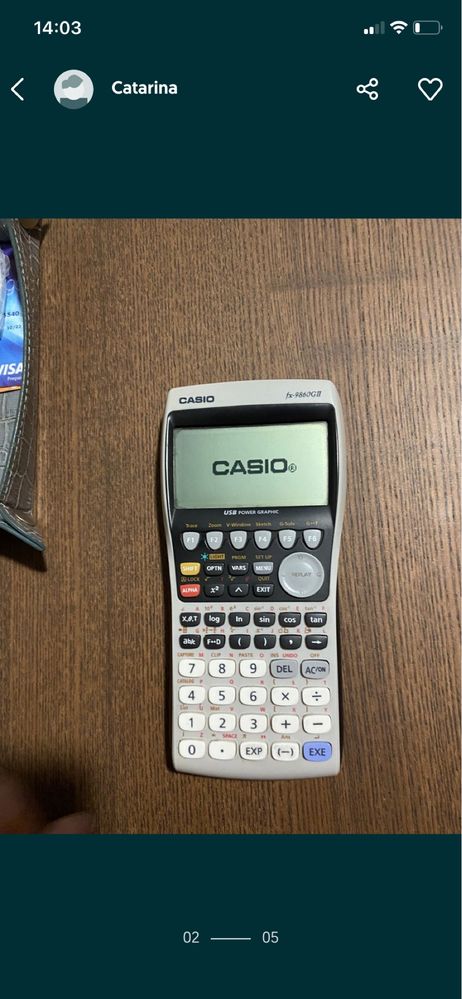 Calculadora gráfica casio fx 9860 gii