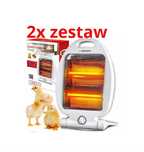 2x Grzejnik ELEKTRYCZNY Promiennik na podczerwień Farelka MOCNA