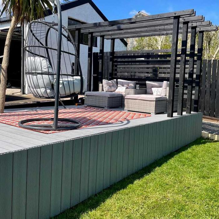 DESKA TARASOWA KOMPOZYTOWA | Próbnik Wzornik Jasny Szary Liderwood