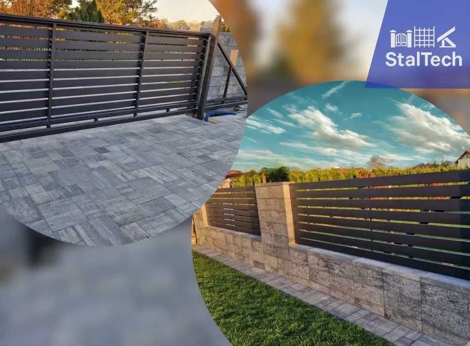 Brama wjazdowa palisadowa przesuwna / dwuskrzydłowa P-80