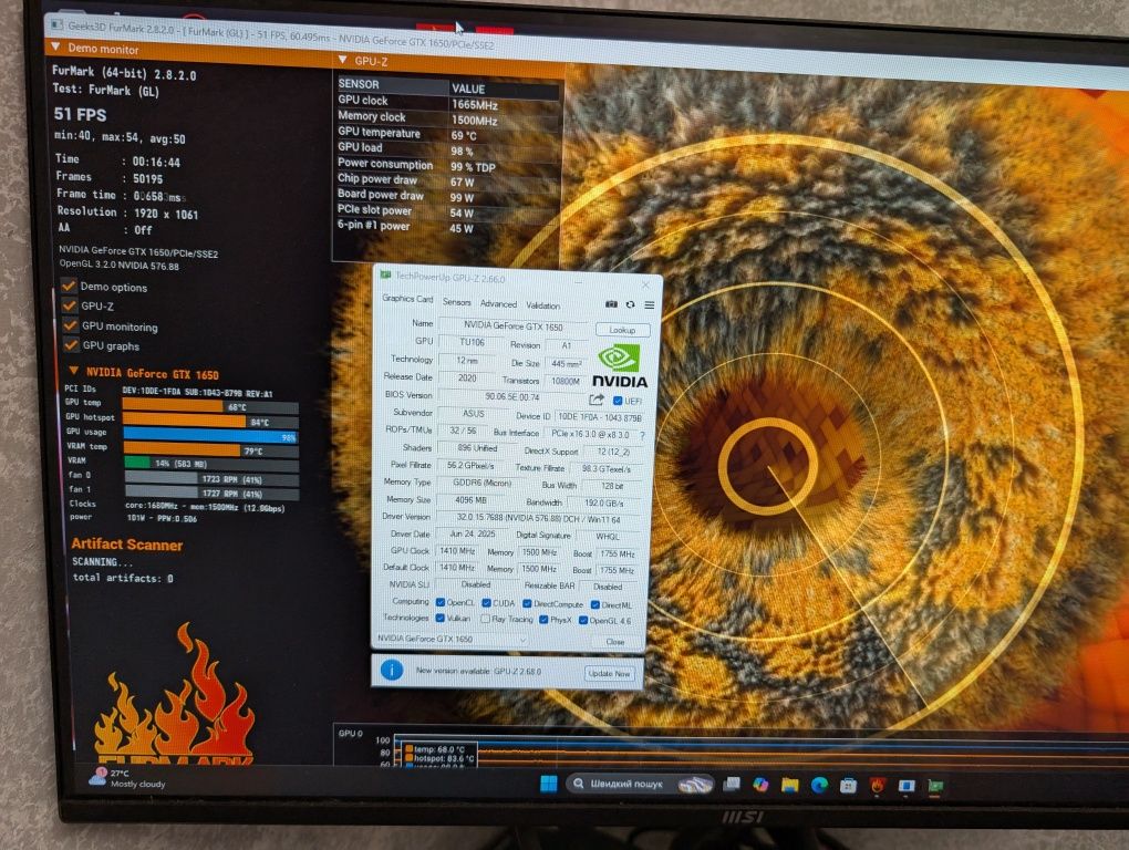 Відеокарта ASUS TUF GAMING GTX 1650 4GB (GDDR6) XPLAY | Гарантія