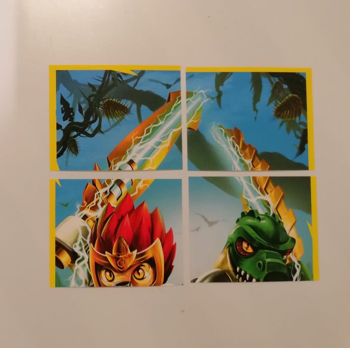 Conjunto de 4 cromos Lego, edição de 2014 Panini