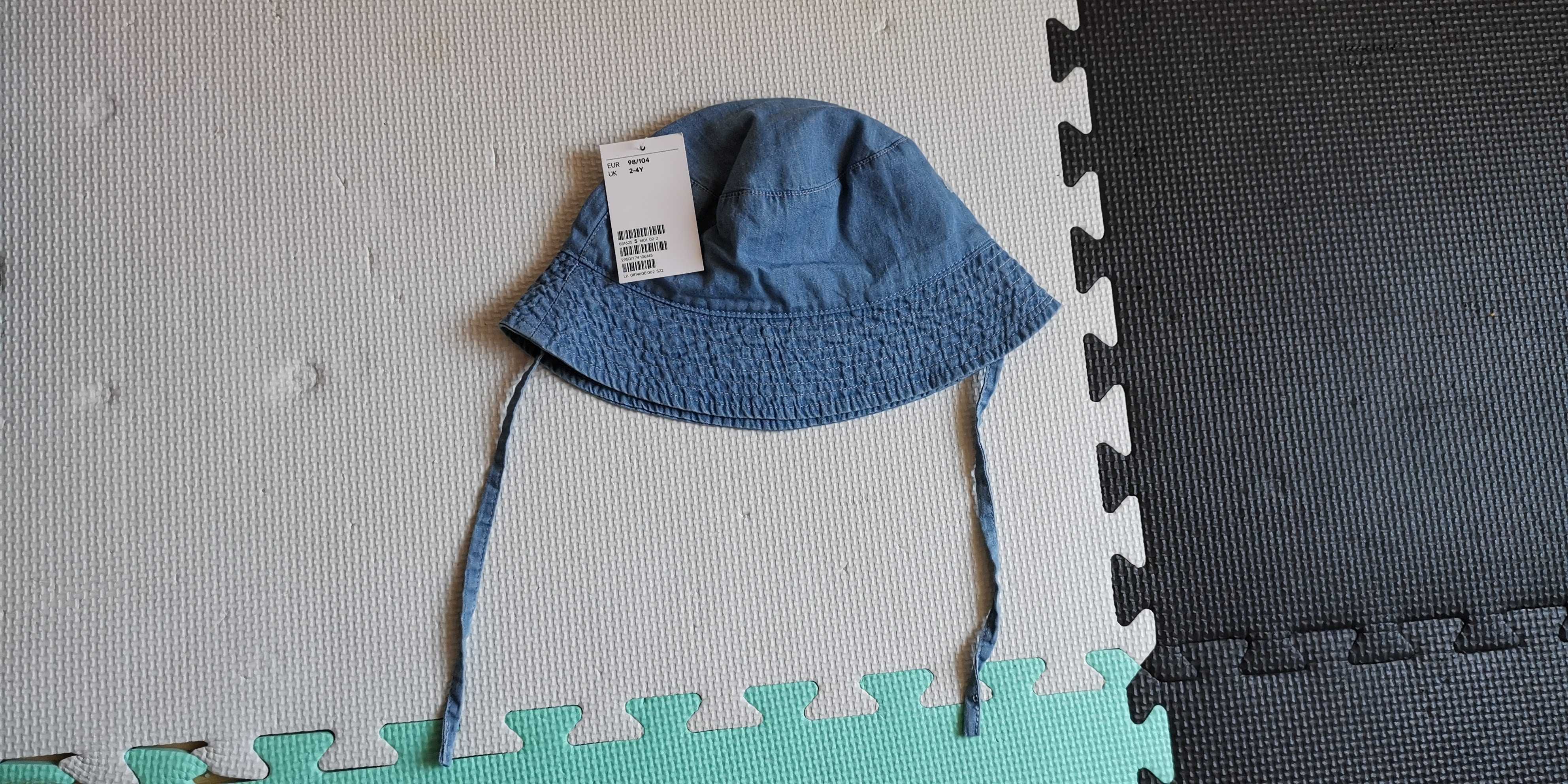 H&M nowy kapelusz czapka 98/104 z metką troczki