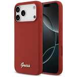 Etui Guess Silicone Script Metal Logo MagSafe na iPhone 17 Pro Max - c