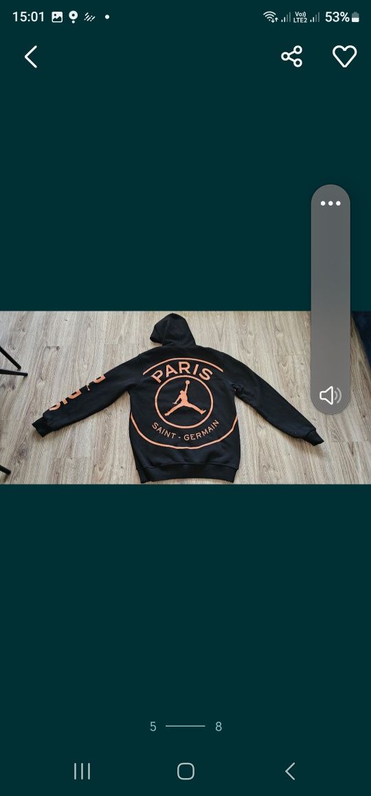 Jordan Bluza męska z kapturem Paris Saint-Germain rozmiar XXL
