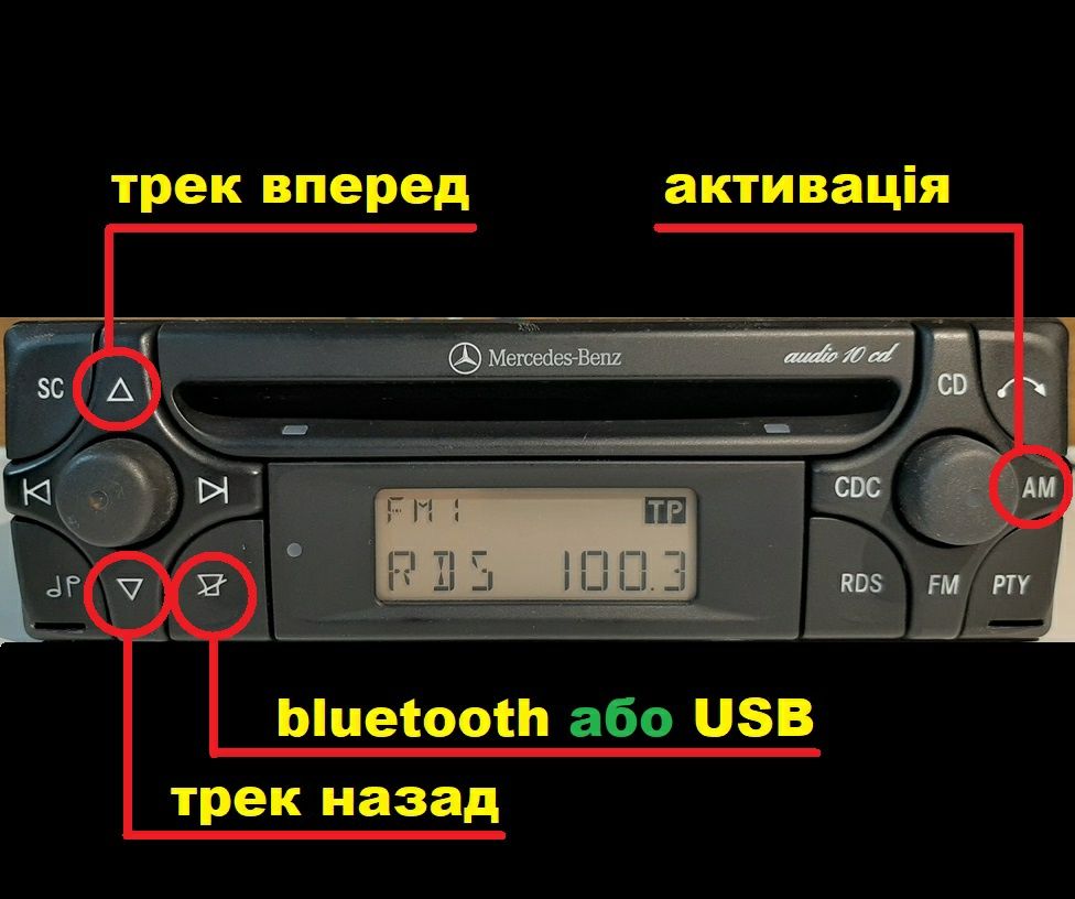 Mercedes Audio 10 Alpine bluetooth/USB