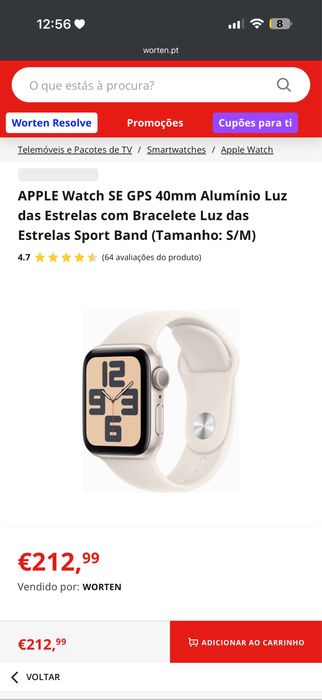 Apple watch SE como novo