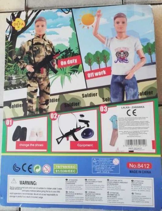 Ken żołnierz mąż barbie lalka Barbie