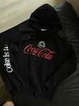 Bluza Coca Cola 34 XS czarna kaptur kangurka