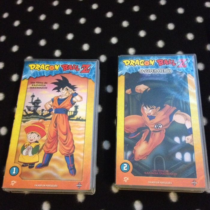6 cassetes video(vhs),filmes/séries do Dragon Ball Z e GT- bom estado