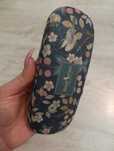 Etui na okulary w kwiaty royal case z  mikrofibry