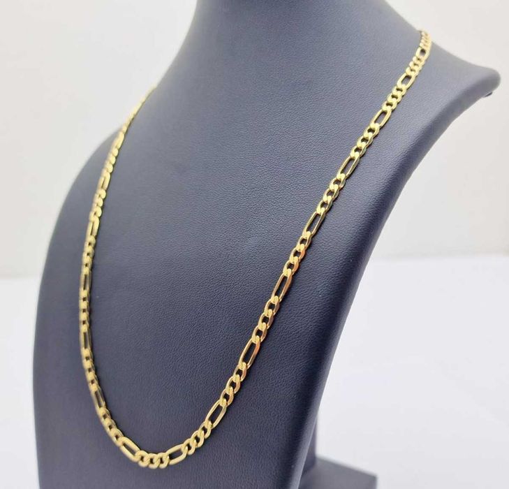 Piękny Złoty Łańcuszek Figaro 10,09g 585p 50cm 4mm