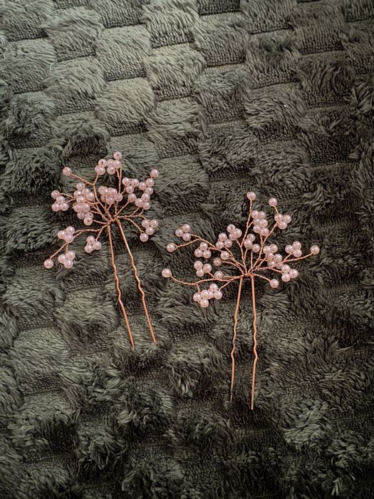 Perełki ozdoba do włosów ślub wesele złota