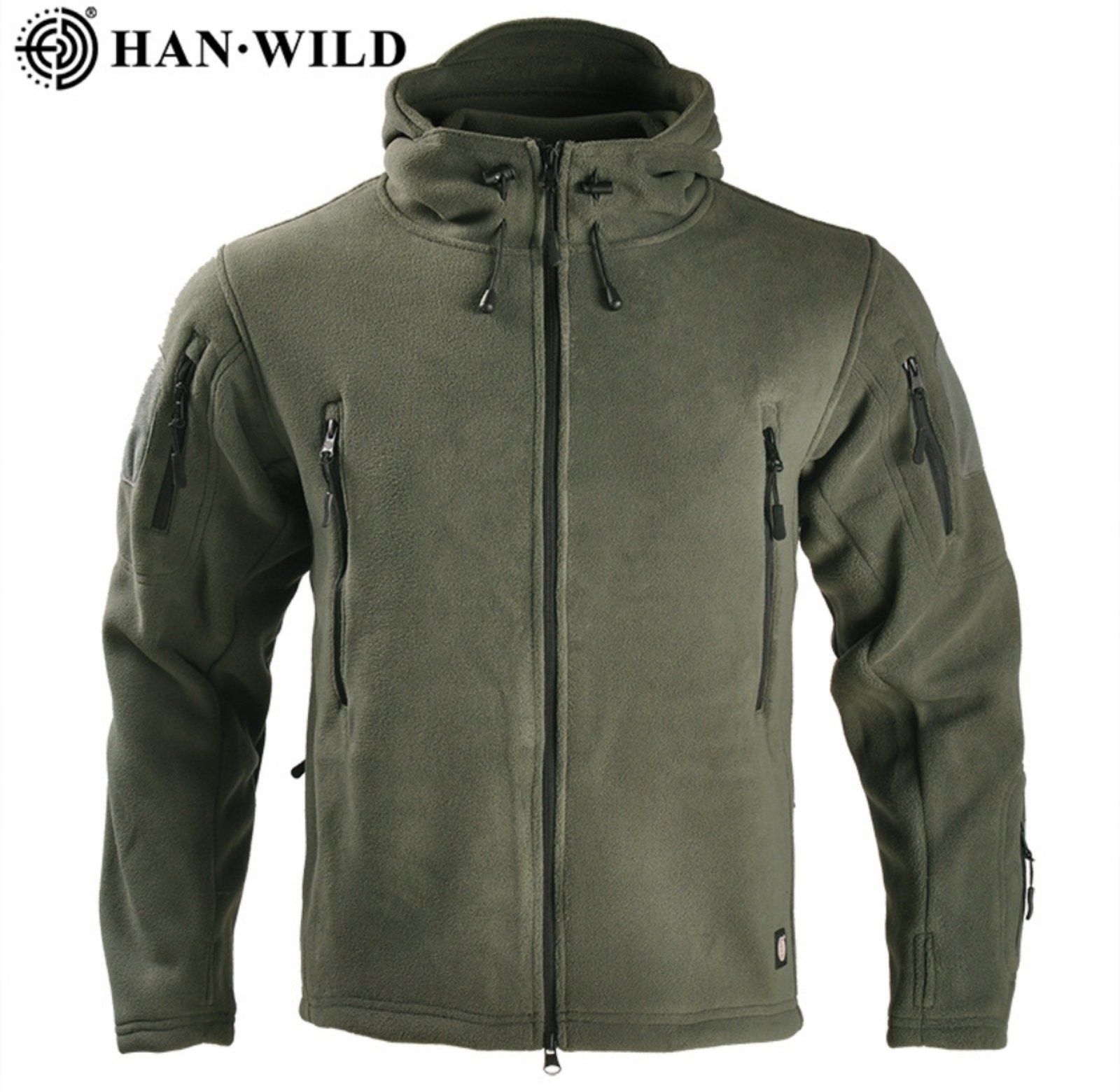 Флісова кофта Фліска куртка HAN WILD Олива M L XL 2XL 3XL