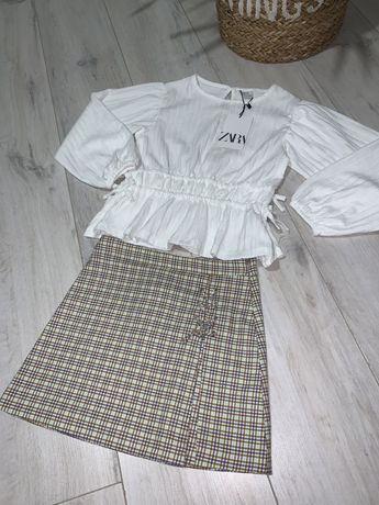 Блузка,кофтигка реглант Zara 128см спідничка юбка спідниця 128