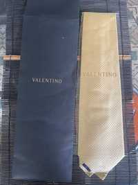 Галстук/краватка Valentino, оригинал, новый, цвет солома/золото/жёлтый