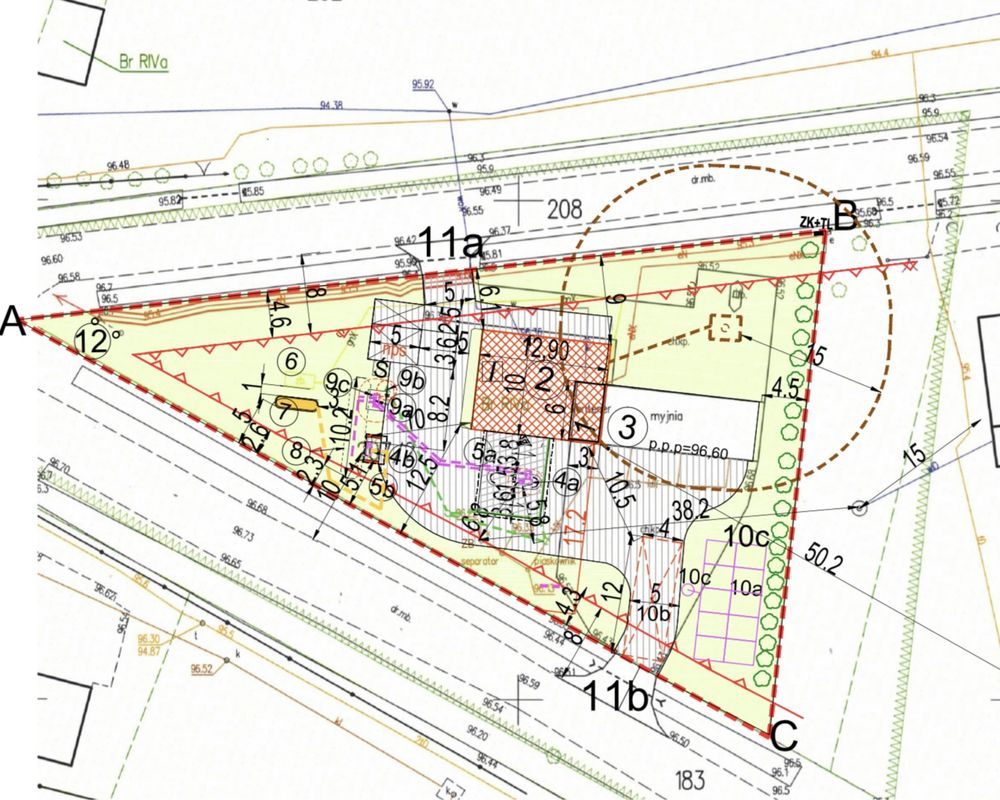 Działka 2029m2 myjnia bezdotykowa poz. stacja paliw benzynowa Zamiana