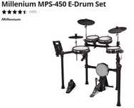 Millenium MPS-450 E-Drum Set + Stołek perkusyjny + Słuchawki studyjne
