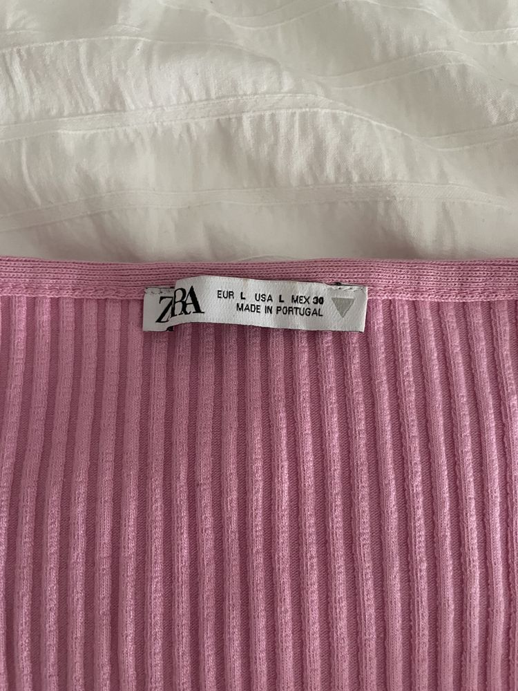 Camisola malha rosa Zara