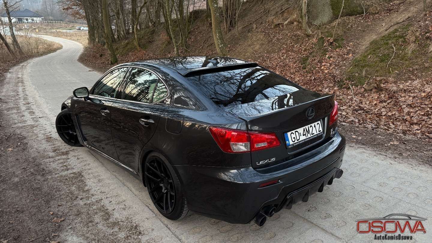 Lexus IS ISF 5.0v8 moc 450KM full led obniżona najbogatsza wersja sten idealny