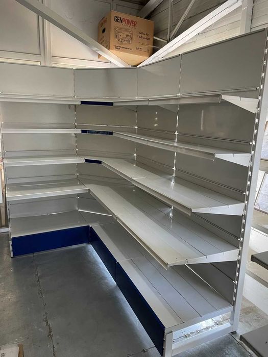 Торговий пристінний стелаж БУ, металевий стелаж бу