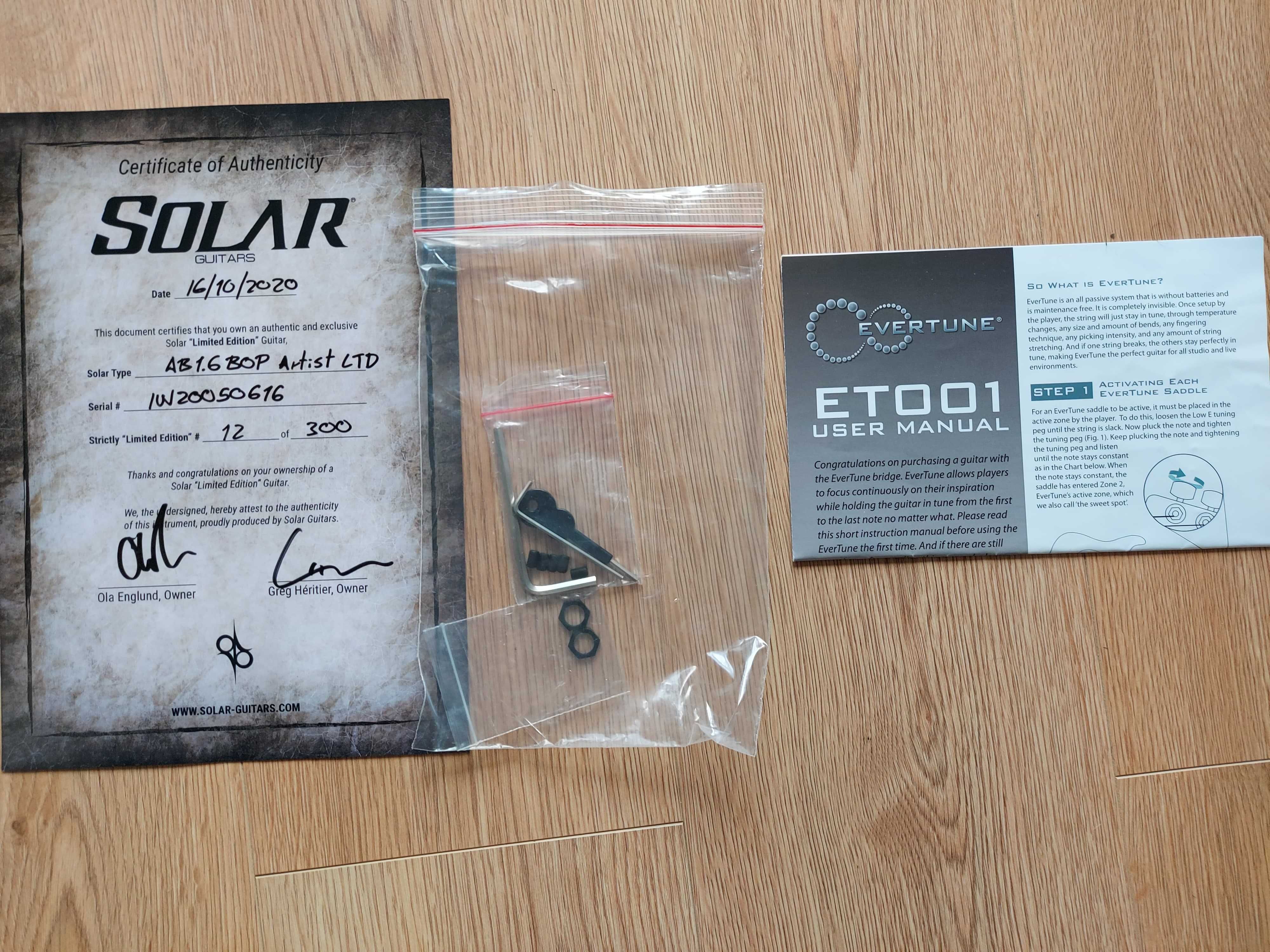 Gitara z Evertune Solar AB 1.6 BOP Artist LTD (limitowana edycja)