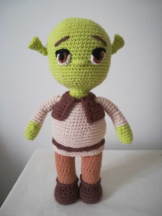 Boneco em crochet - Amigurumi - Shrek - 21 cm