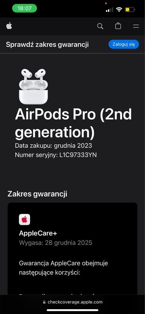 Nowe słuchawki Airpods pro 2 generacji 2nd generation