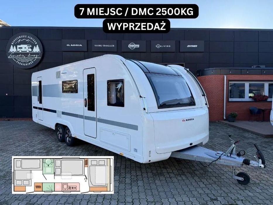 Adria Adora 673 PK NOWA 7OS 2-OSIOWA FV23% WCC  Truma Combi 6, 2x drzwi, oddzielny prysznic, bestseller