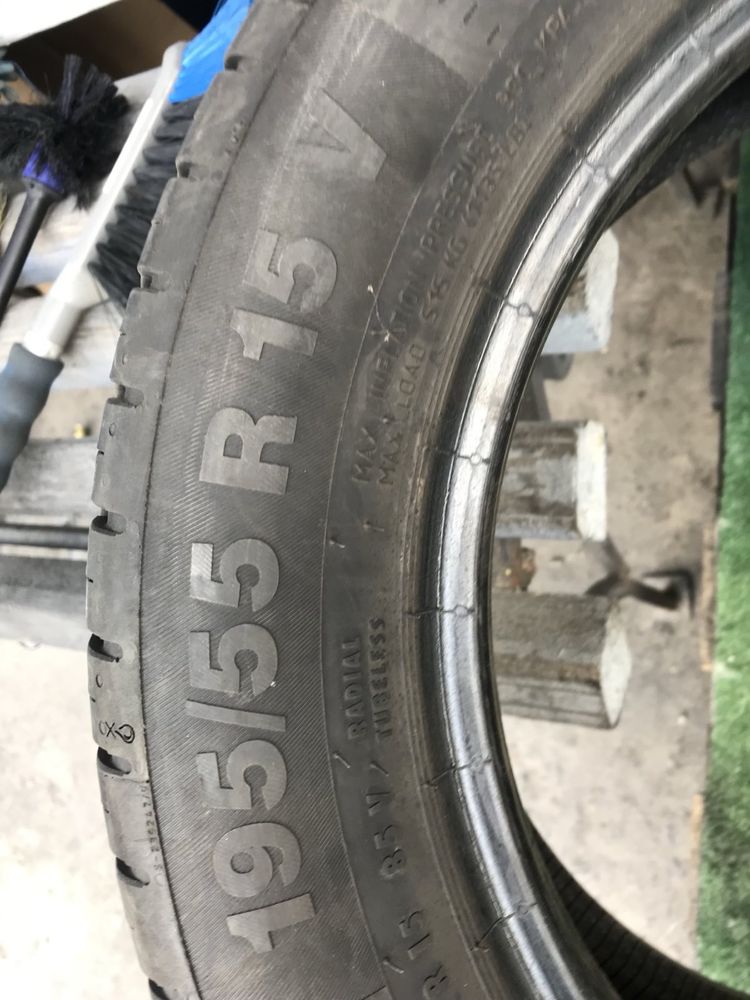 Continental 195/55r15 пара резина шини б/у склад літо резина
