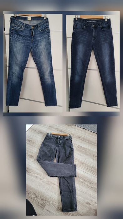 2x jeansy damskie spodnie M 38 Lee Scarlett,Hunter + gratis