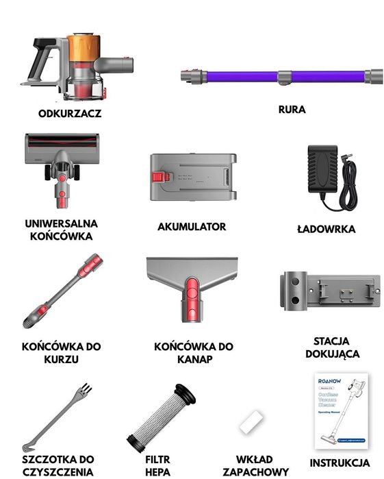 Odkurzacz bezprzewodowy VAKERR | 550W
