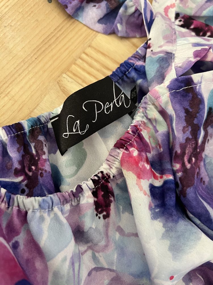 Sukienka komplet set la perla zestaw spodnica maxi top hiszpanka