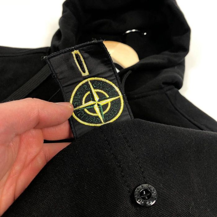 Зіп худі Stone Island | Зип худи Стон Айленд | Белый | Черный