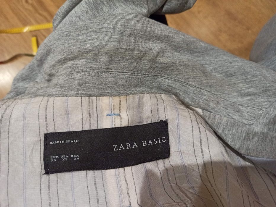 Żakiet marynarka Zara Basic XS dresowa taliowana