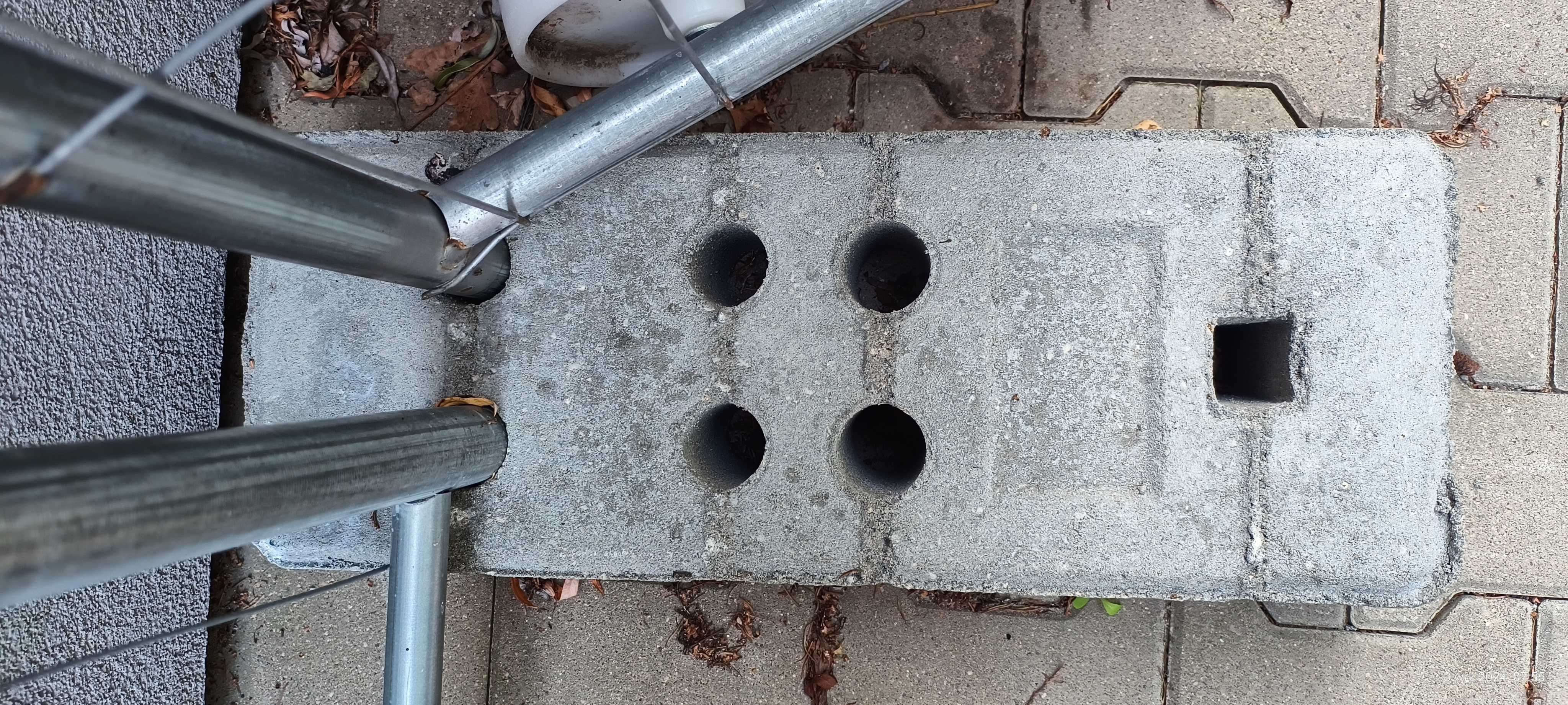Stopa betonowa 32kg ogrodzenie tymczasowe budowlane płot 25szt.