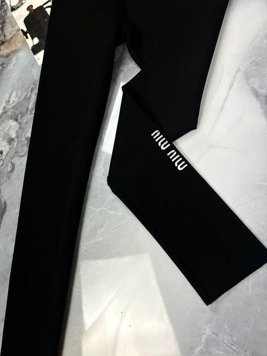 Зимові лосіни MIU MIU, з ефектом утяжки, на флісі, люкс, Туреччинна***