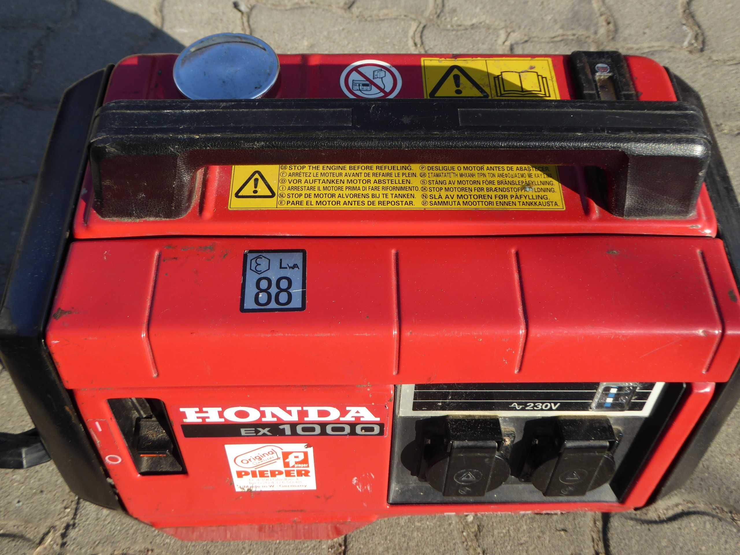 Sprawny, benzynowy, Japoński agregat prądotwórczy 1000W HONDA EX1000