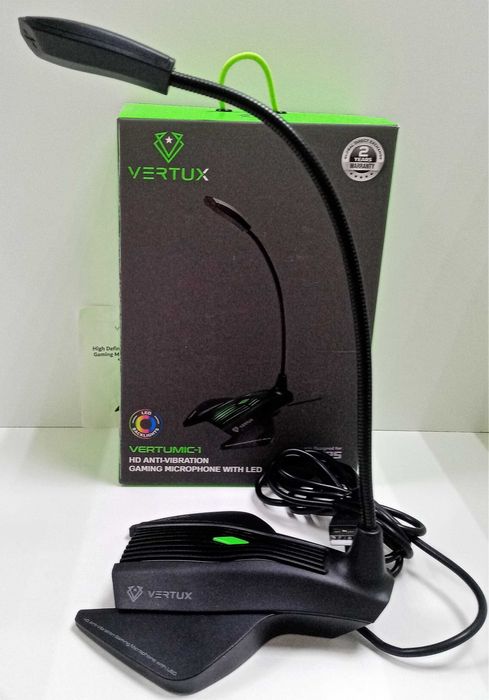 Мікрофон Vertux VertuMic-1 LED USB Black