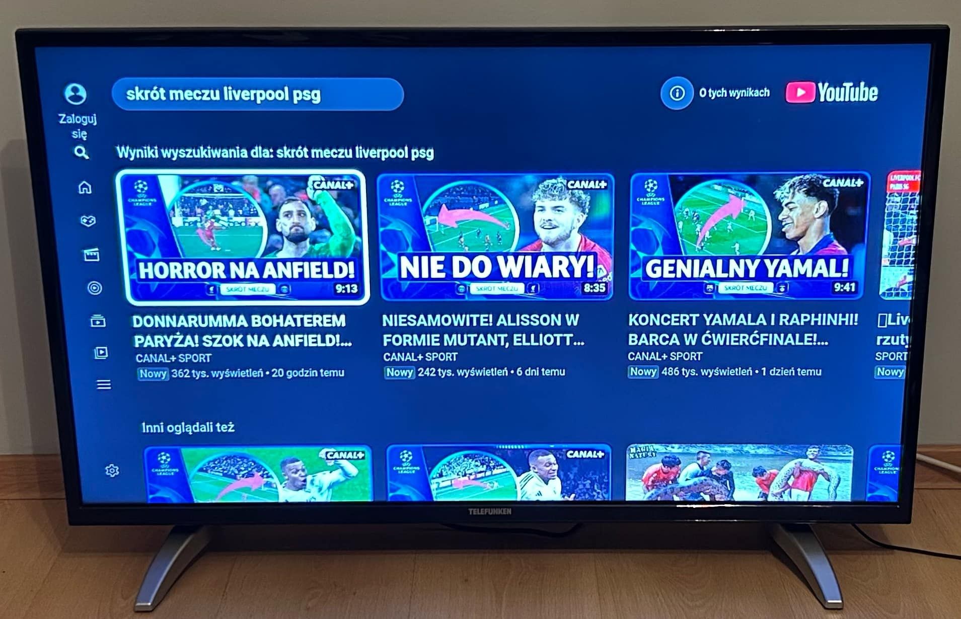 Smart TV Telefunken 39 cali WiFi DVBT2 YouTube Netflix