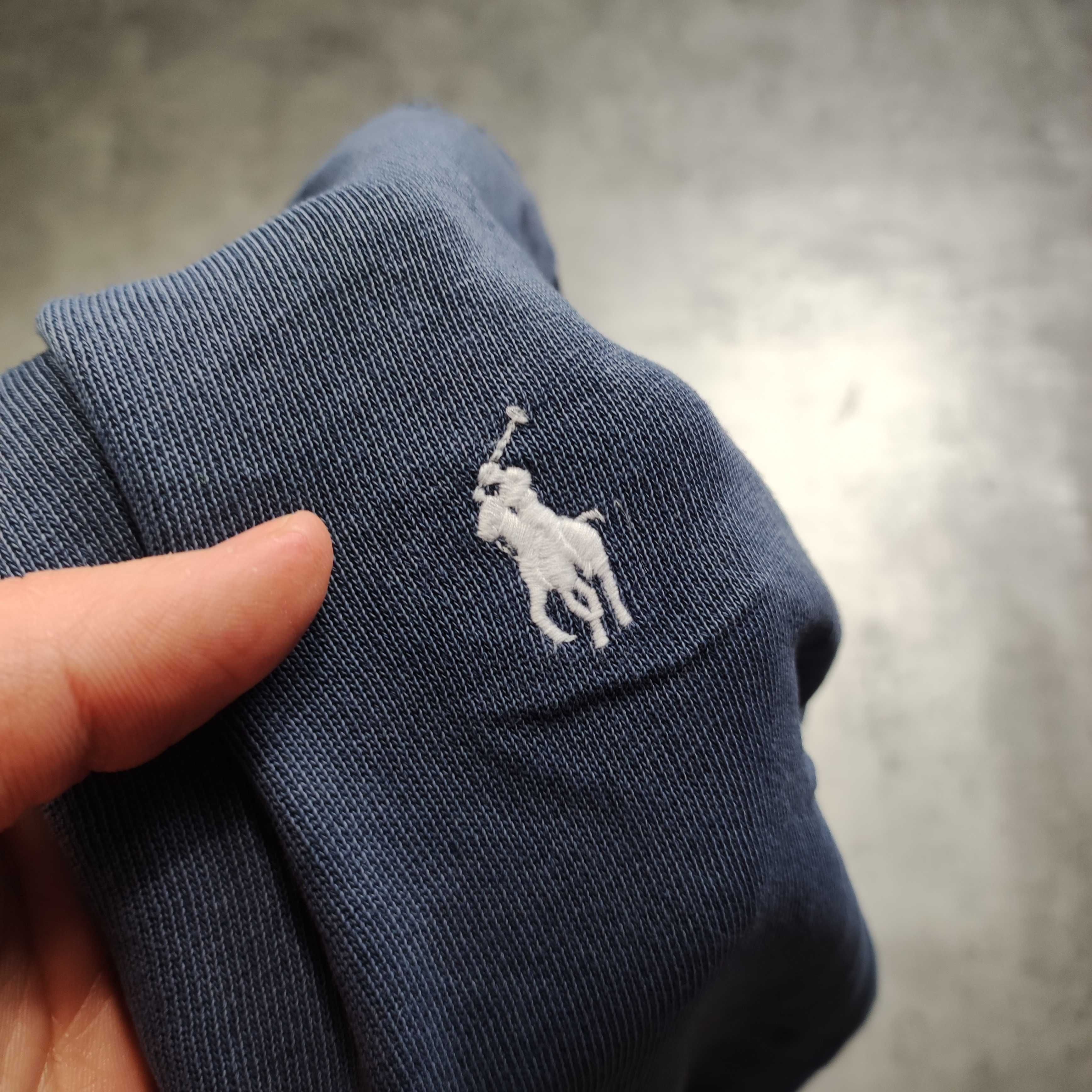 MĘSKA Granatowa Rozpinana Bluza z Kapturem Hoodie Ralph Lauren POLO
