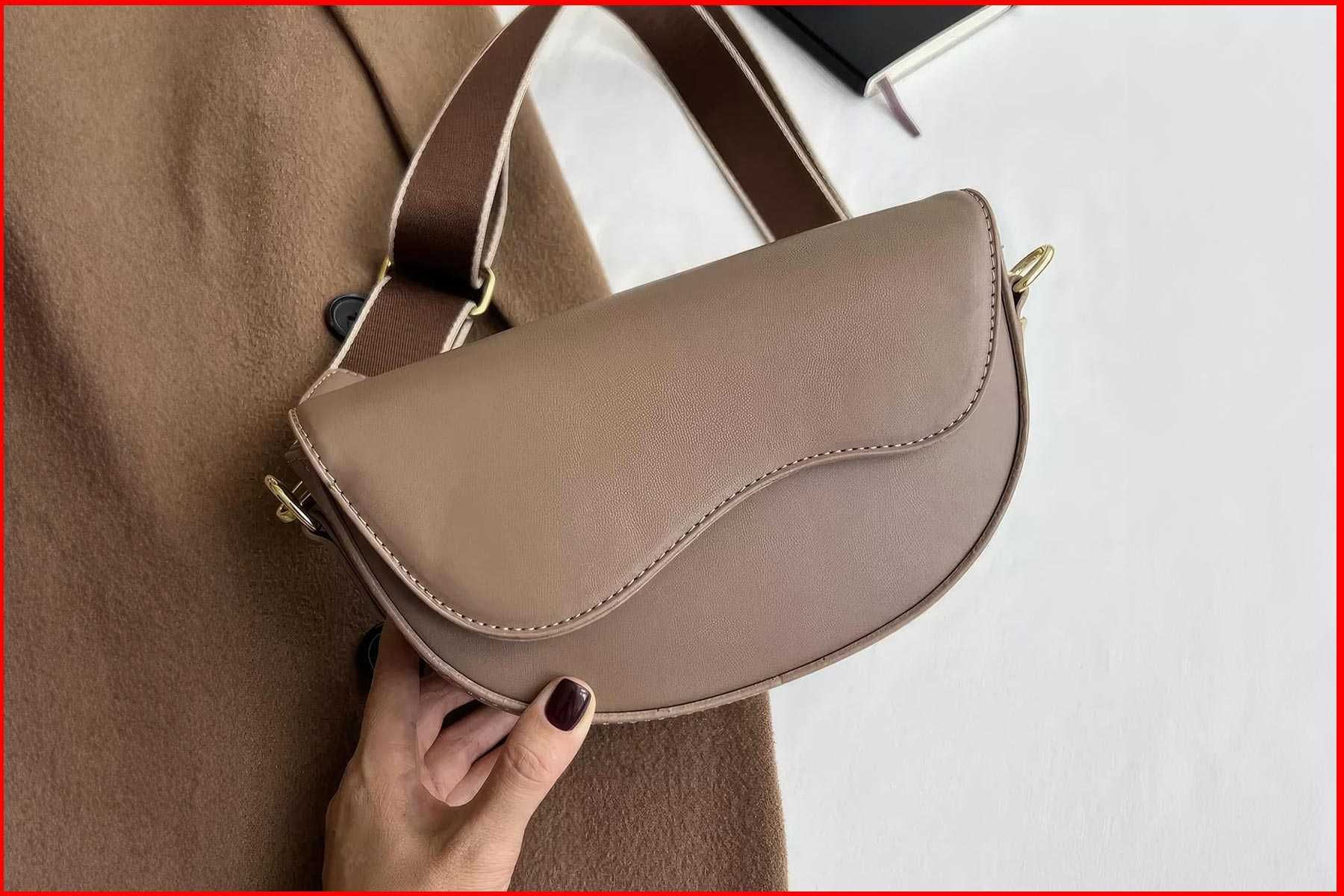 Женская сумочка через плечо • сумка кросс-боди с широким ремнем
